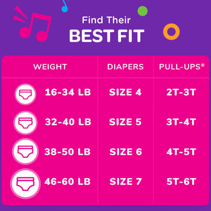 Pull-Ups® Learning Designs® for Girls Training Pants, 4T to 5T