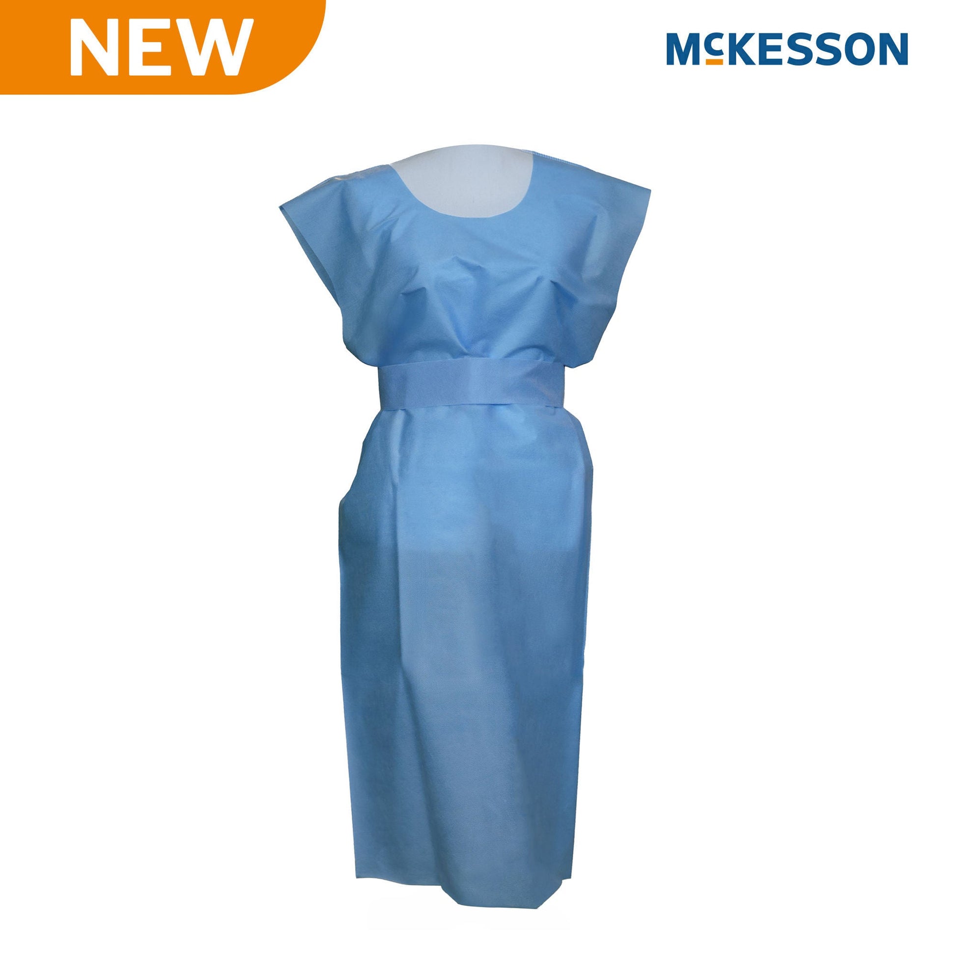 McKesson SMS Fluid Resistant Exam Gown, One Size Fits Most