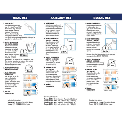 Medical Indicators Tempa·DOT™ Oral / Axillary Thermometer