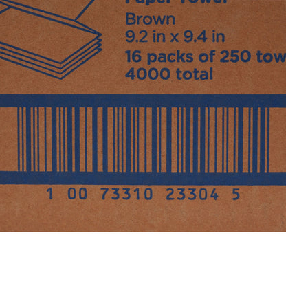 Pacific Blue Basic™ Paper Towel, 250 per Pack, 16 Packs per Case