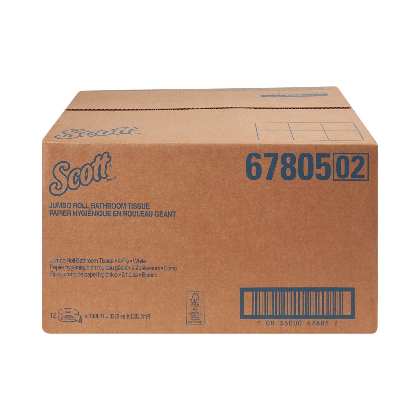 Scott® Essential Jumbo Roll Toilet Paper, 3-11/20 Inch x 1000 Foot