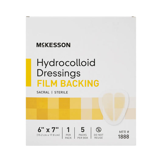 McKesson Hydrocolloid Dressing, 6 x 7 Inch Sacral