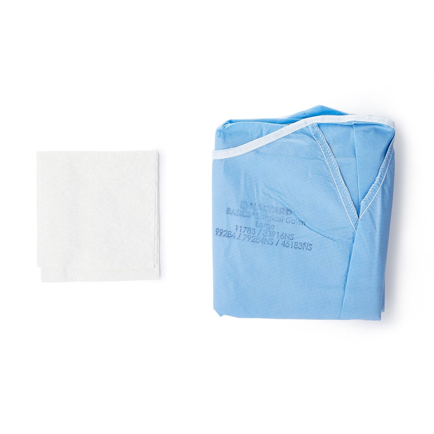 Halyard Basics Nonreinforced Surgical Gown with Towel, Large, Blue