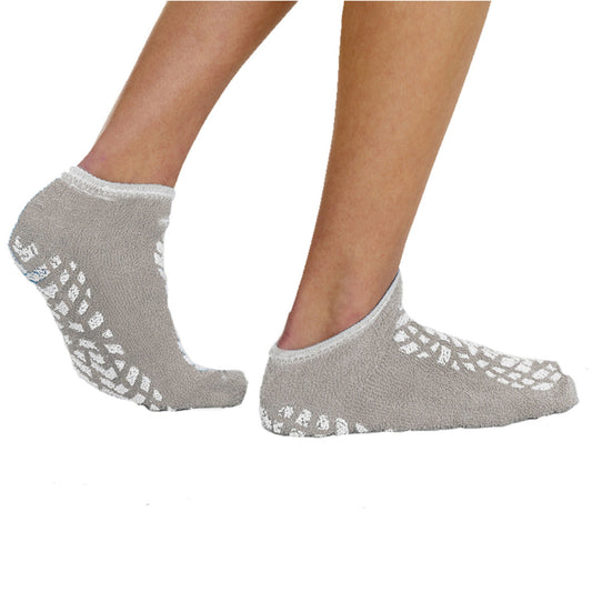 Terry Treads® Slipper Socks, Extra Large, Gray