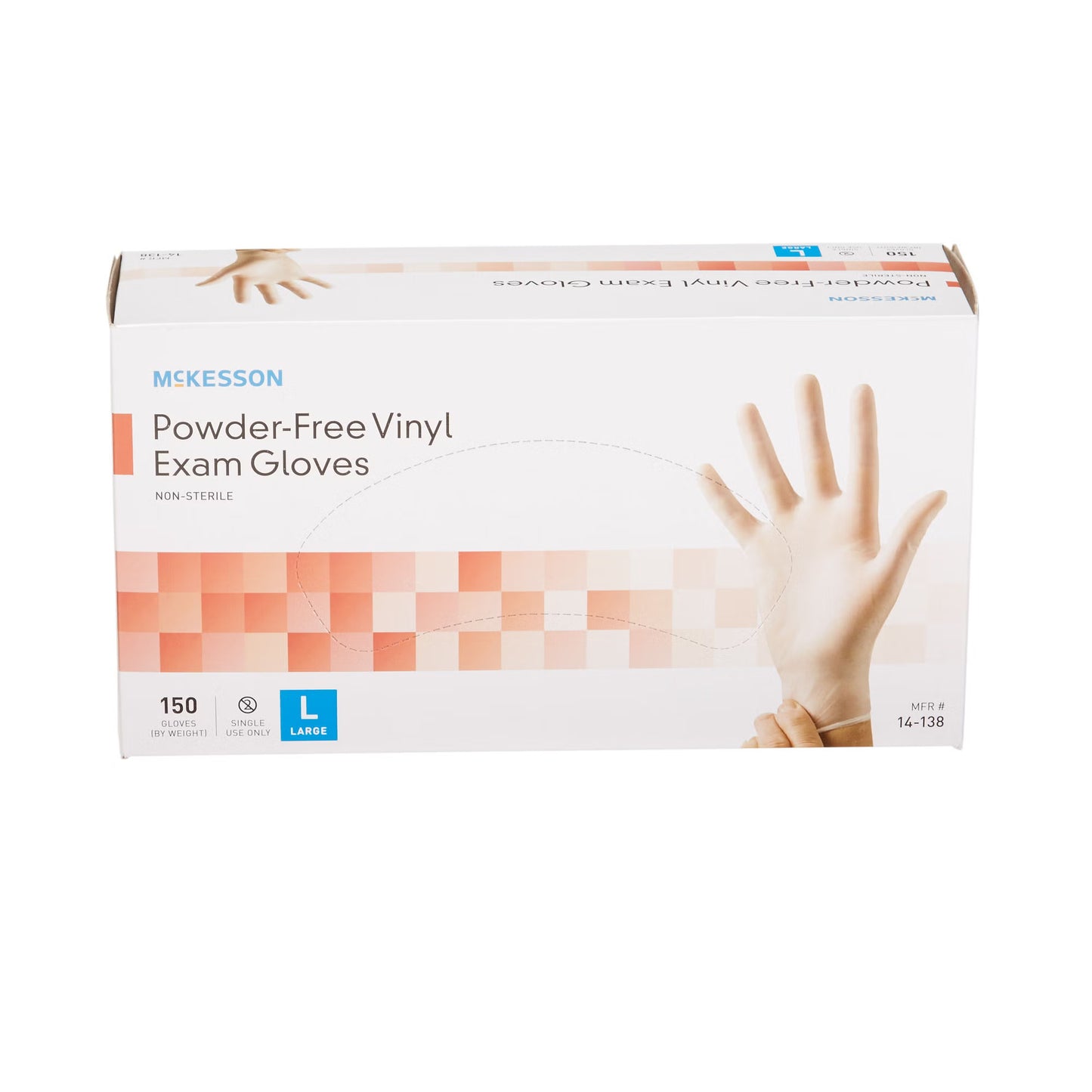 McKesson Vinyl Exam Glove, Large, Clear