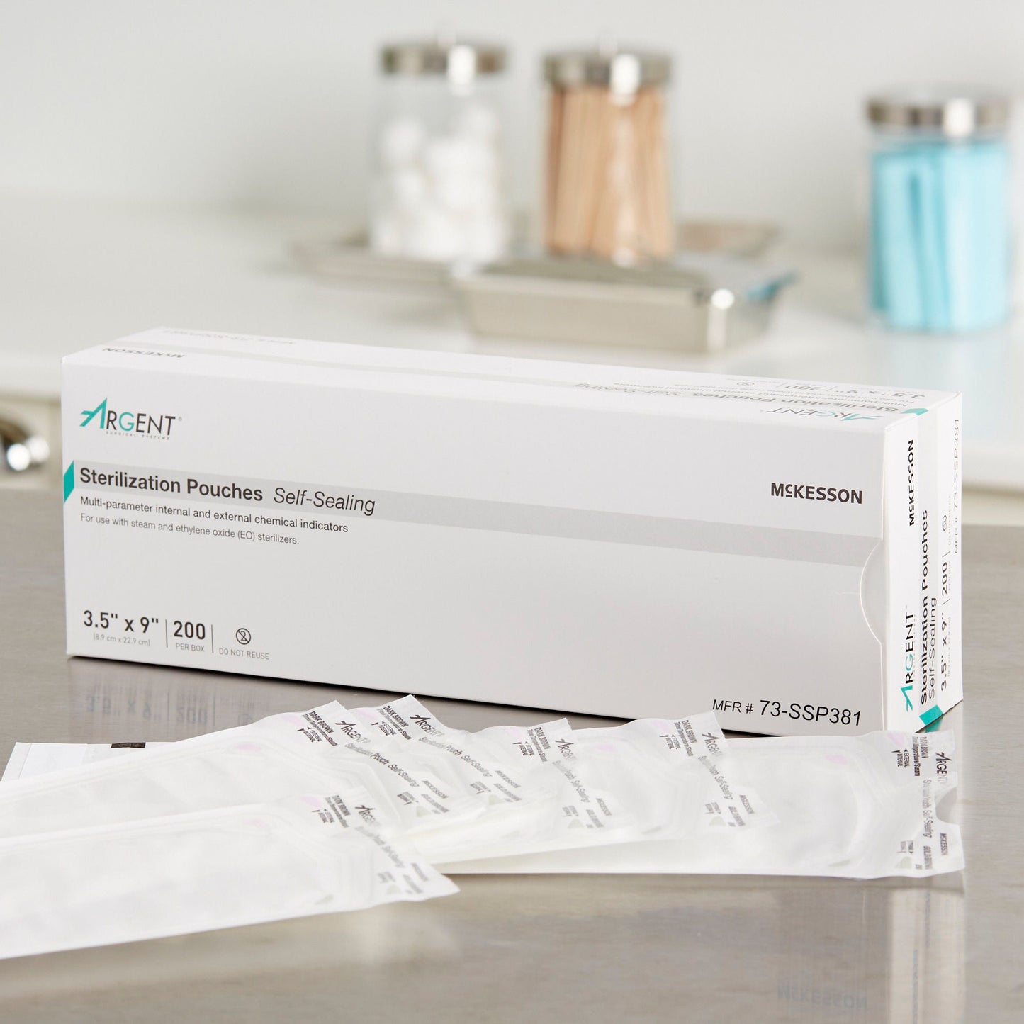 McKesson Argent® Sure-Check® Sterilization Pouch, 3.5 x 9 Inch