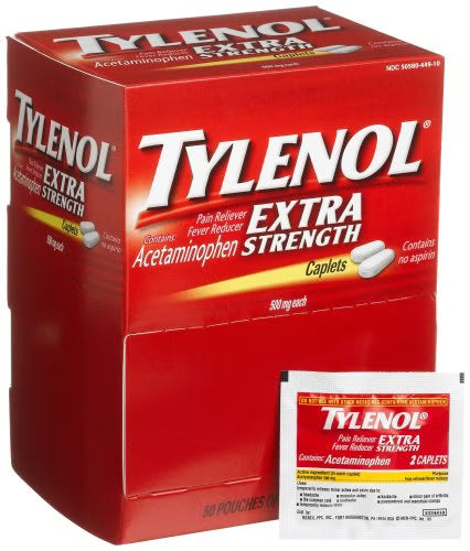 Tylenol® Extra Strength Acetaminophen Caplets, 500 mg