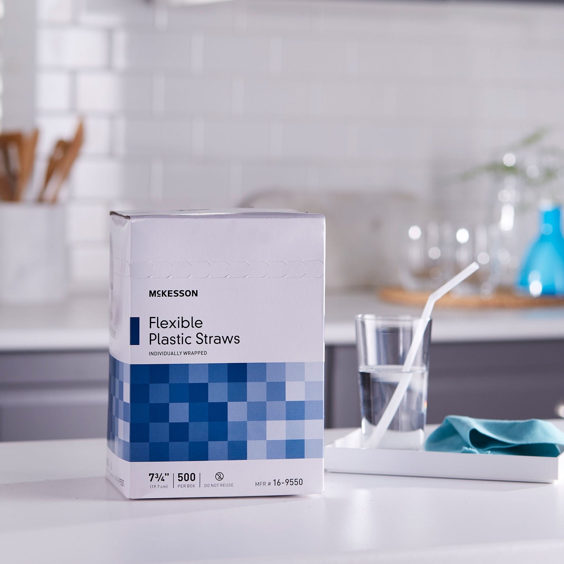 McKesson Flexible Drinking Straw, 7-3/4 Inch Length