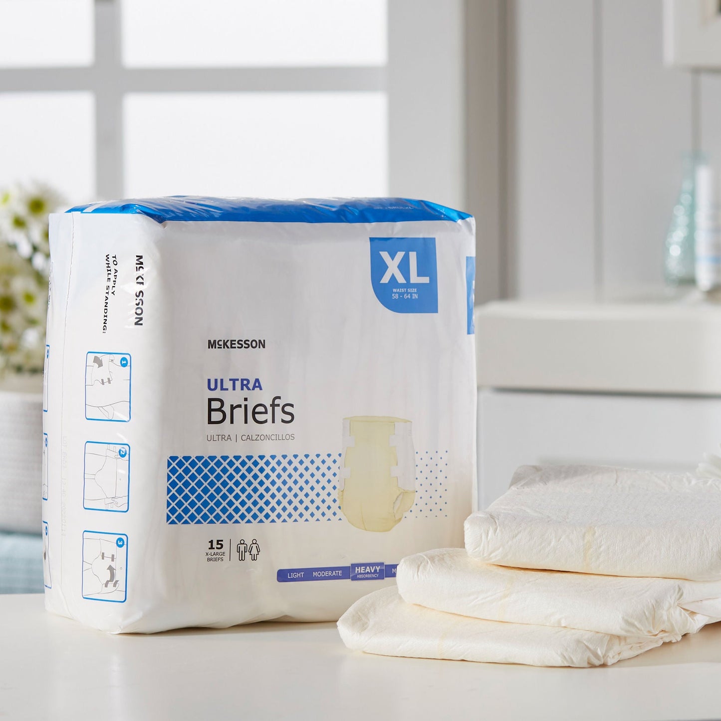 McKesson Ultra Heavy Absorbency Incontinence Brief, Extra Large