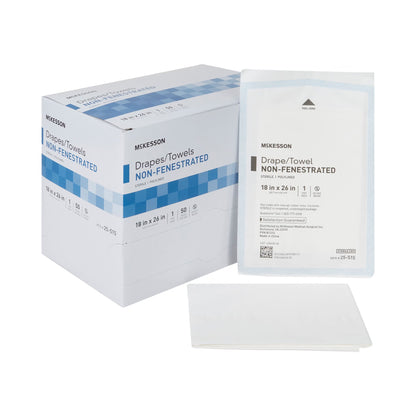 McKesson Sterile Poly Lined Towel Drape, 18 x 26 Inch
