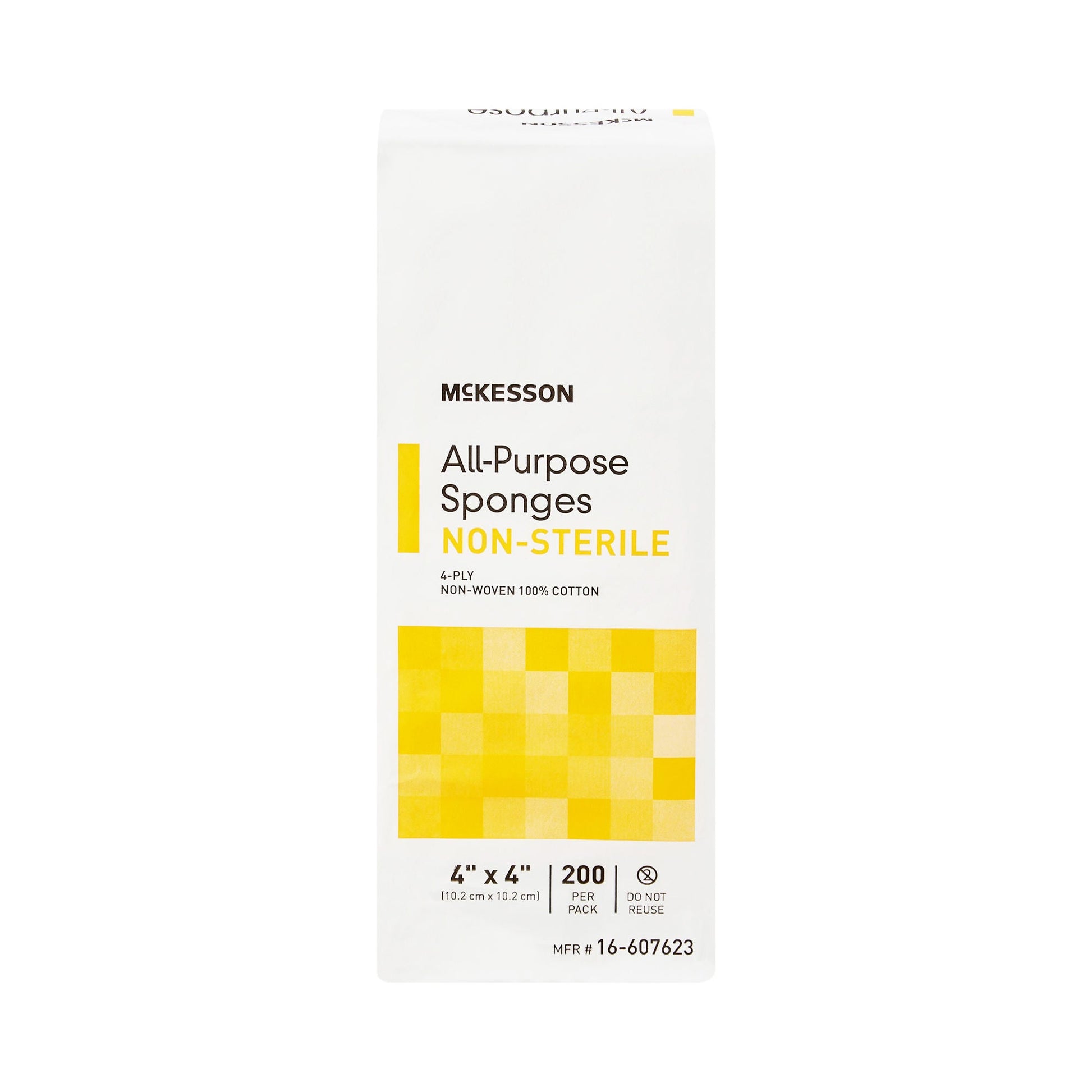 McKesson Nonwoven Sponge, 4 x 4 Inch, Four Ply