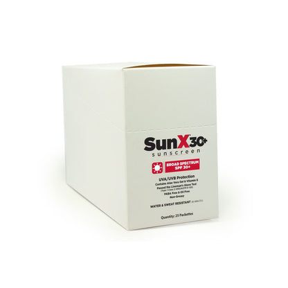 SunX® SPF 30+ Sunscreen in Dispenser Box, Individual Packets