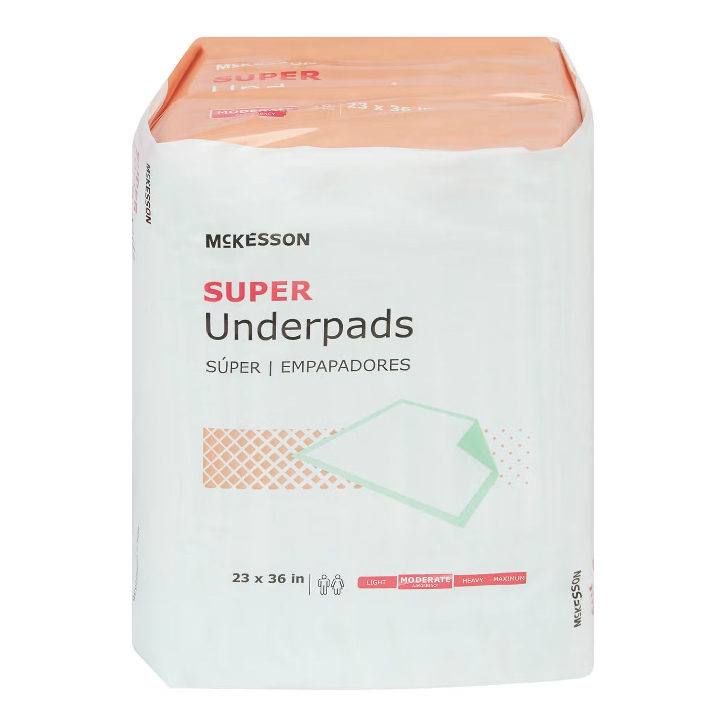 McKesson Super Moderate Absorbency Underpad, 23 x 36 Inch - 120 ct.