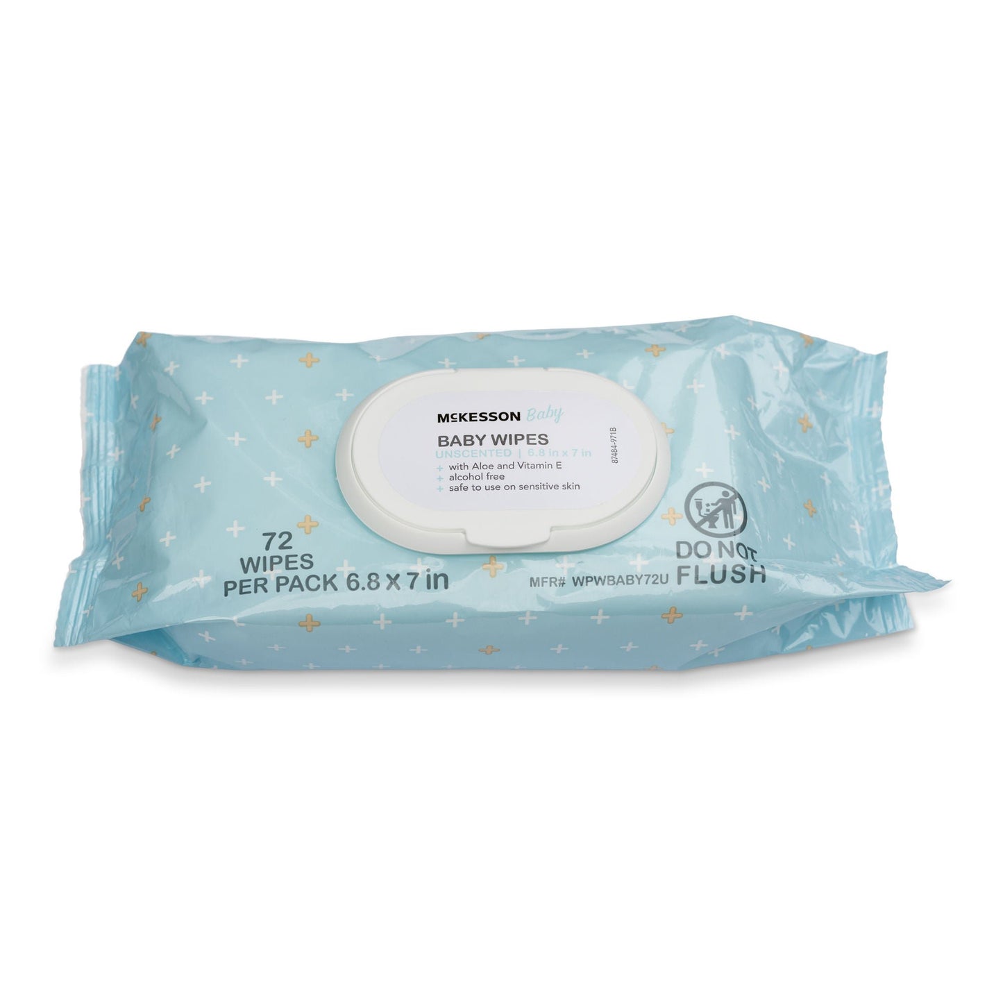 McKesson Unscented Baby Wipe, Soft Pack