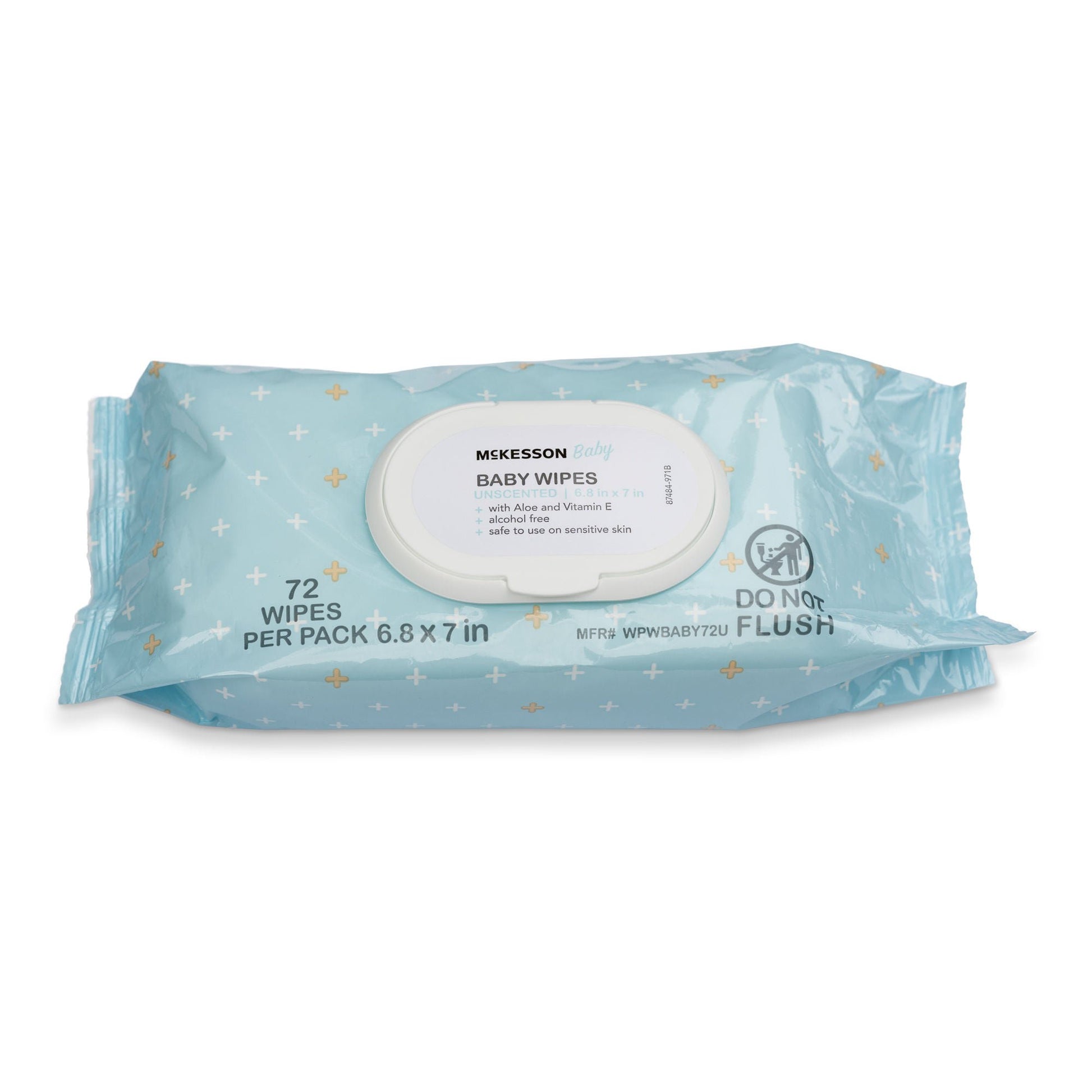 McKesson Unscented Baby Wipe, Soft Pack