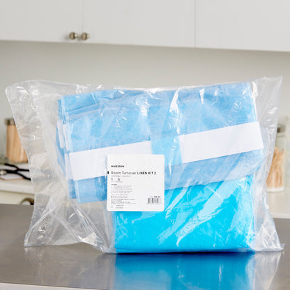 McKesson Room Turnover Kit – Arm Board Covers, Table Sheet and Lift/Draw Sheet