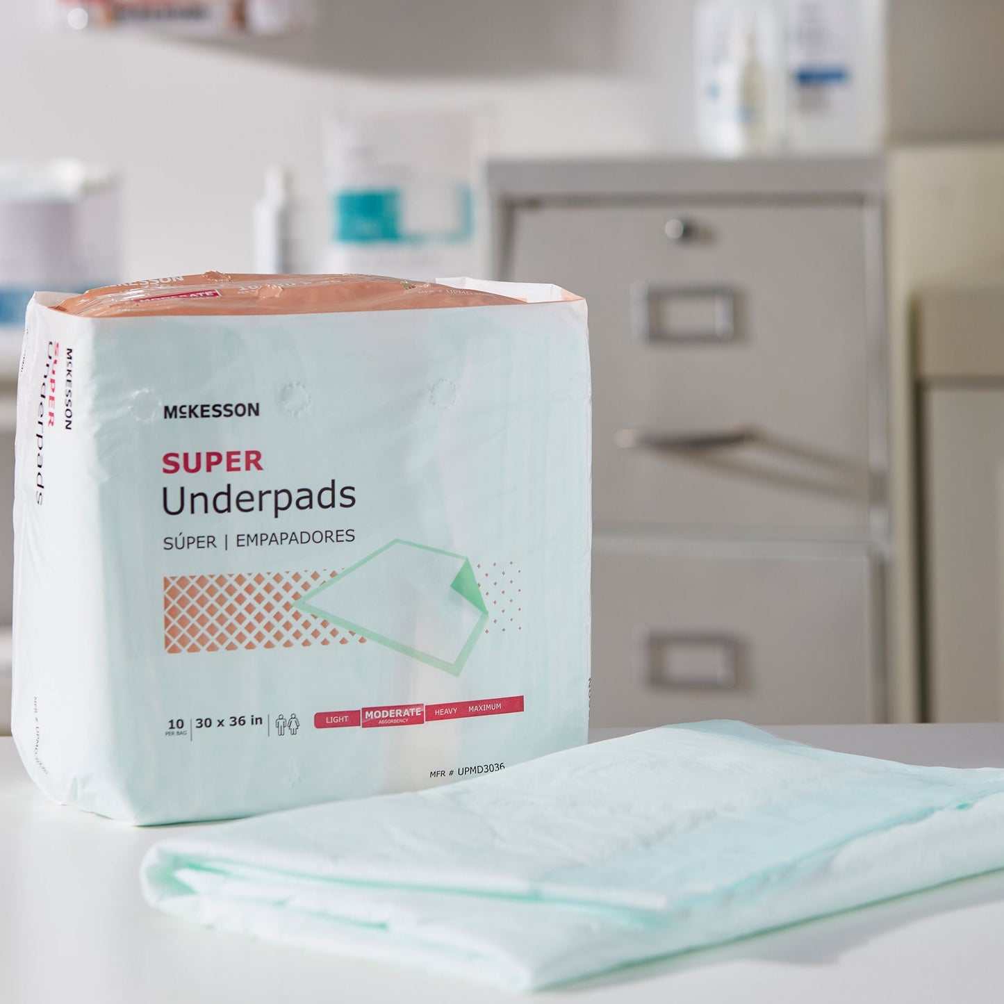 McKesson Super Moderate Absorbency Underpad, 30 x 36 Inch