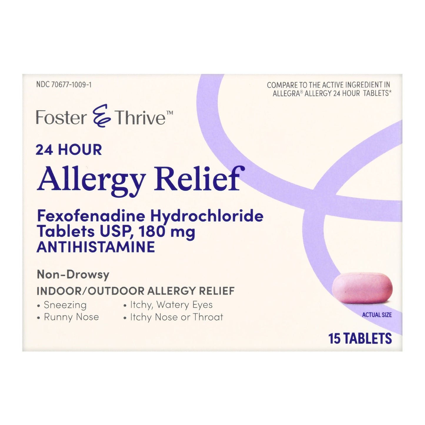 Foster & Thrive™ 24 Hour Allergy Relief Fexofenadine HCl USP 180 mg Tablets