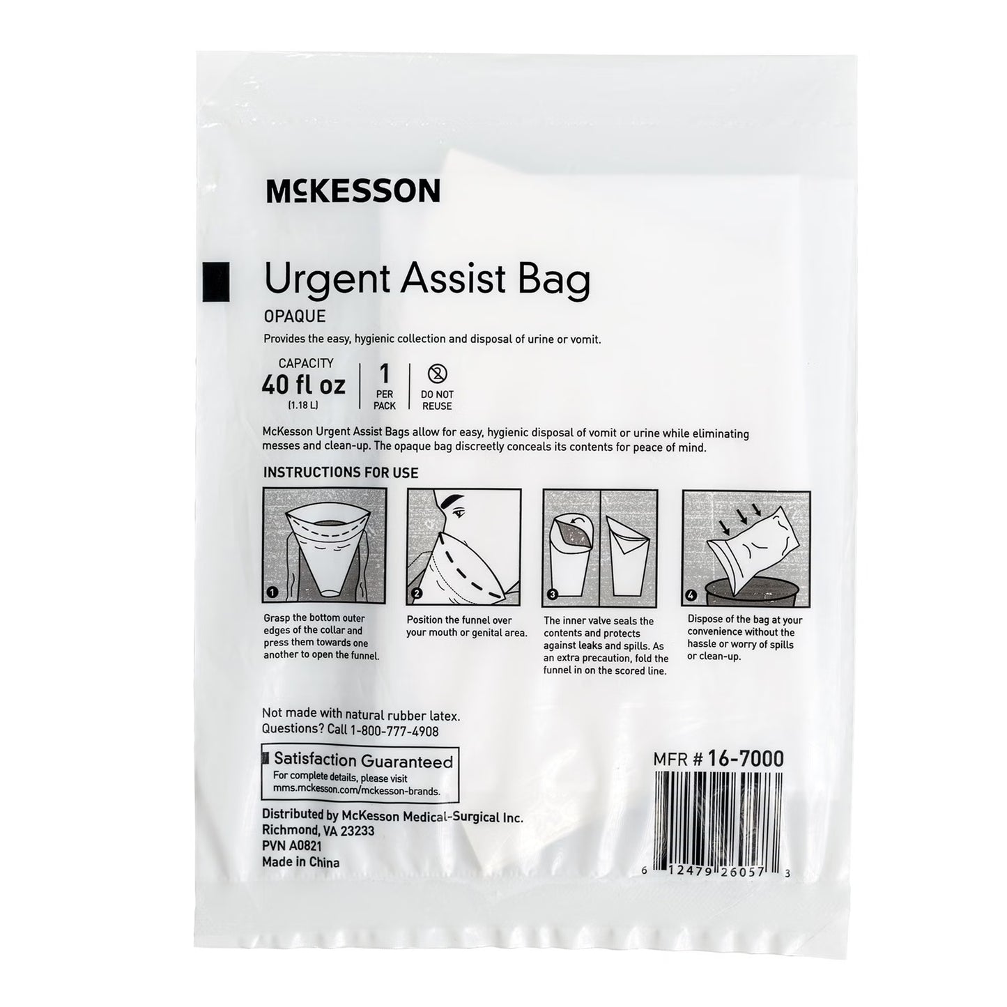 McKesson Opaque Urgent Assist/Emesis Bags