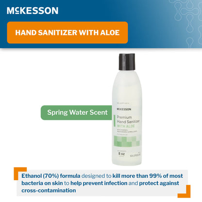 McKesson Premium Hand Sanitizer with Aloe, 8-ounce Bottle