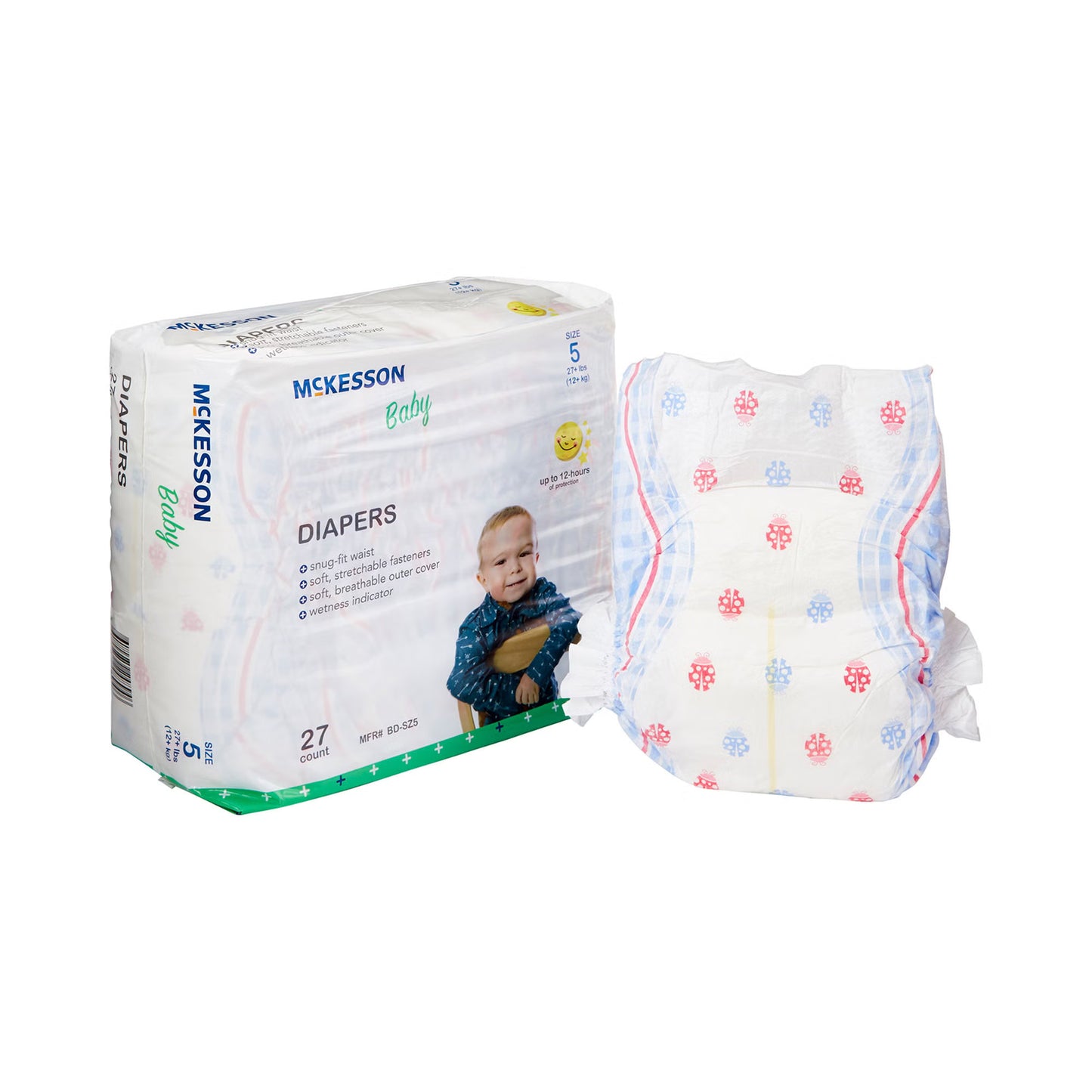 McKesson Baby Diaper, Size 5 for Toddlers weighing 27+ lbs.