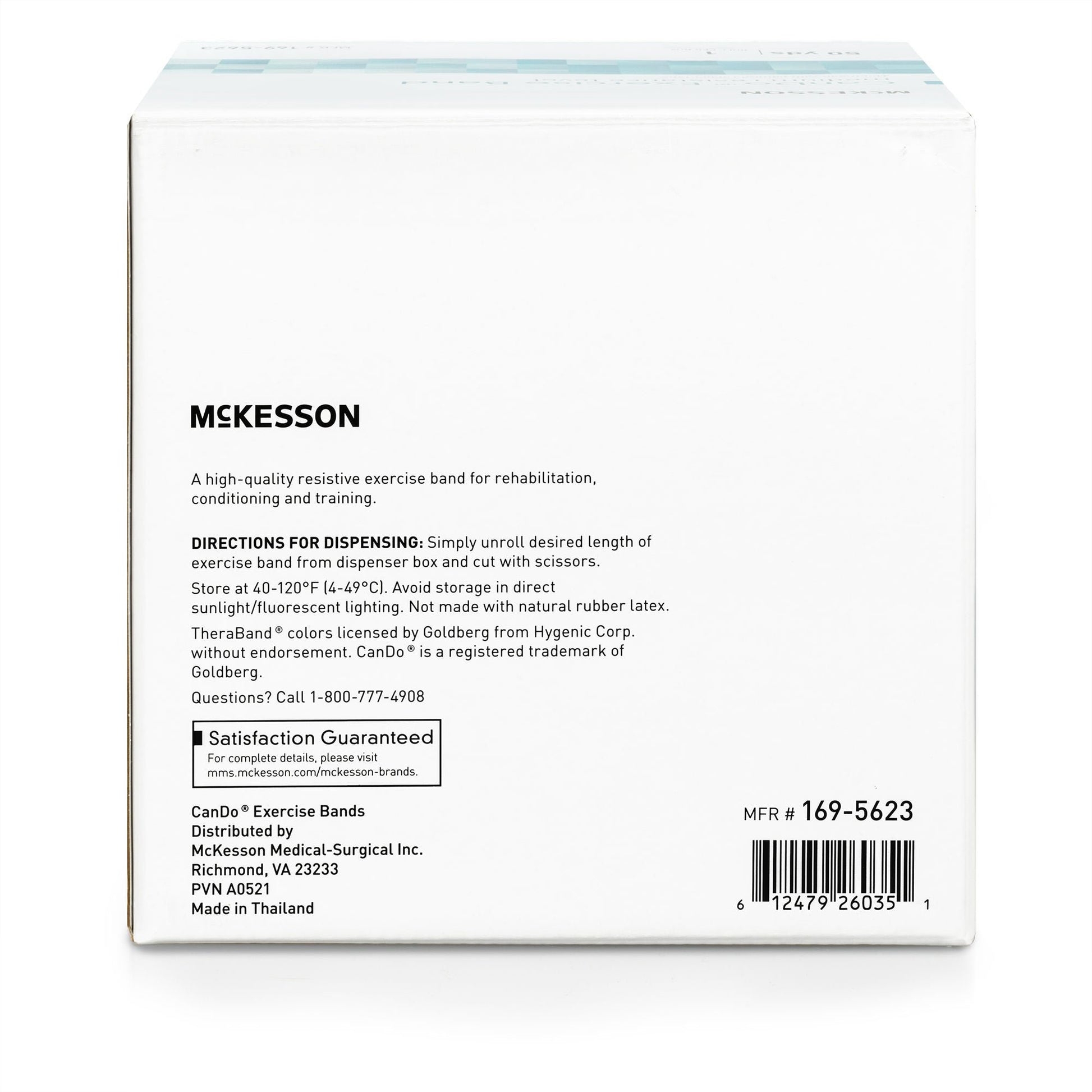 McKesson CanDo® Exercise Medium Resistance Band, Green, 5 Inch x 50 Yard
