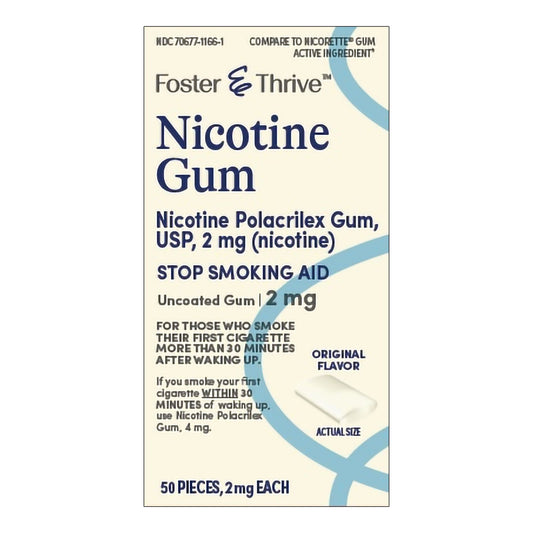 Foster & Thrive™ Nicotine Polacrilex 2 mg (Nicotine) Gum, Original Flavor
