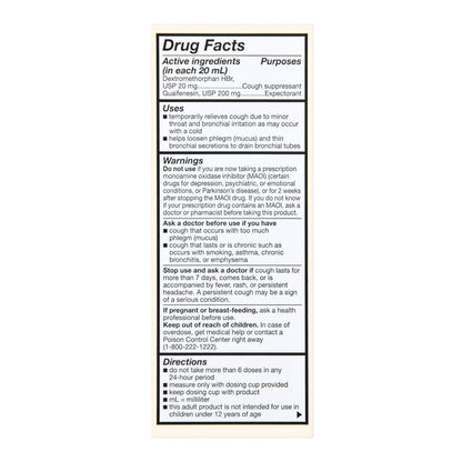 Foster & Thrive™ Adult Tussin DM Liquid, Raspberry Flavor
