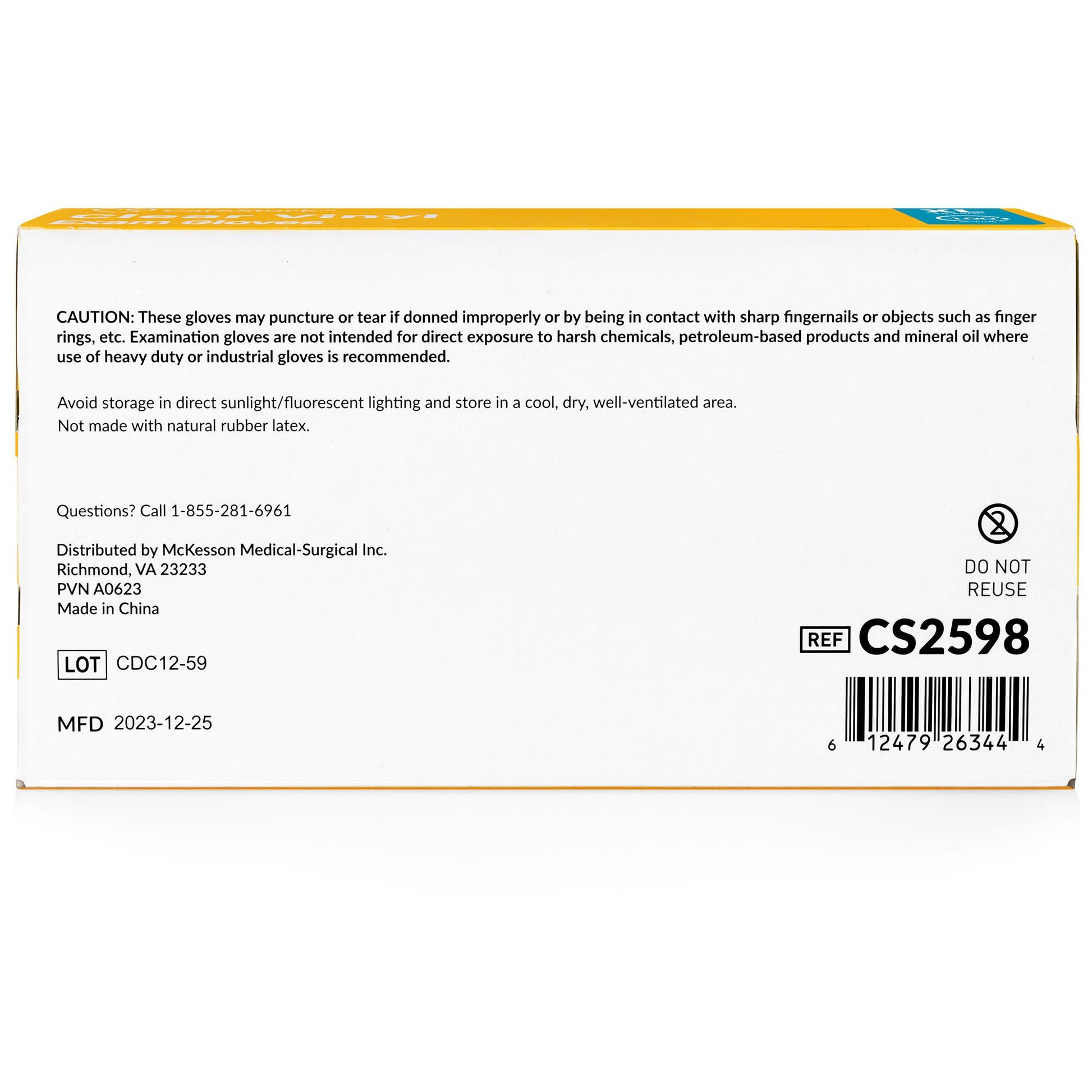 CareStock™ Vinyl Exam Glove, Extra Large, Ivory