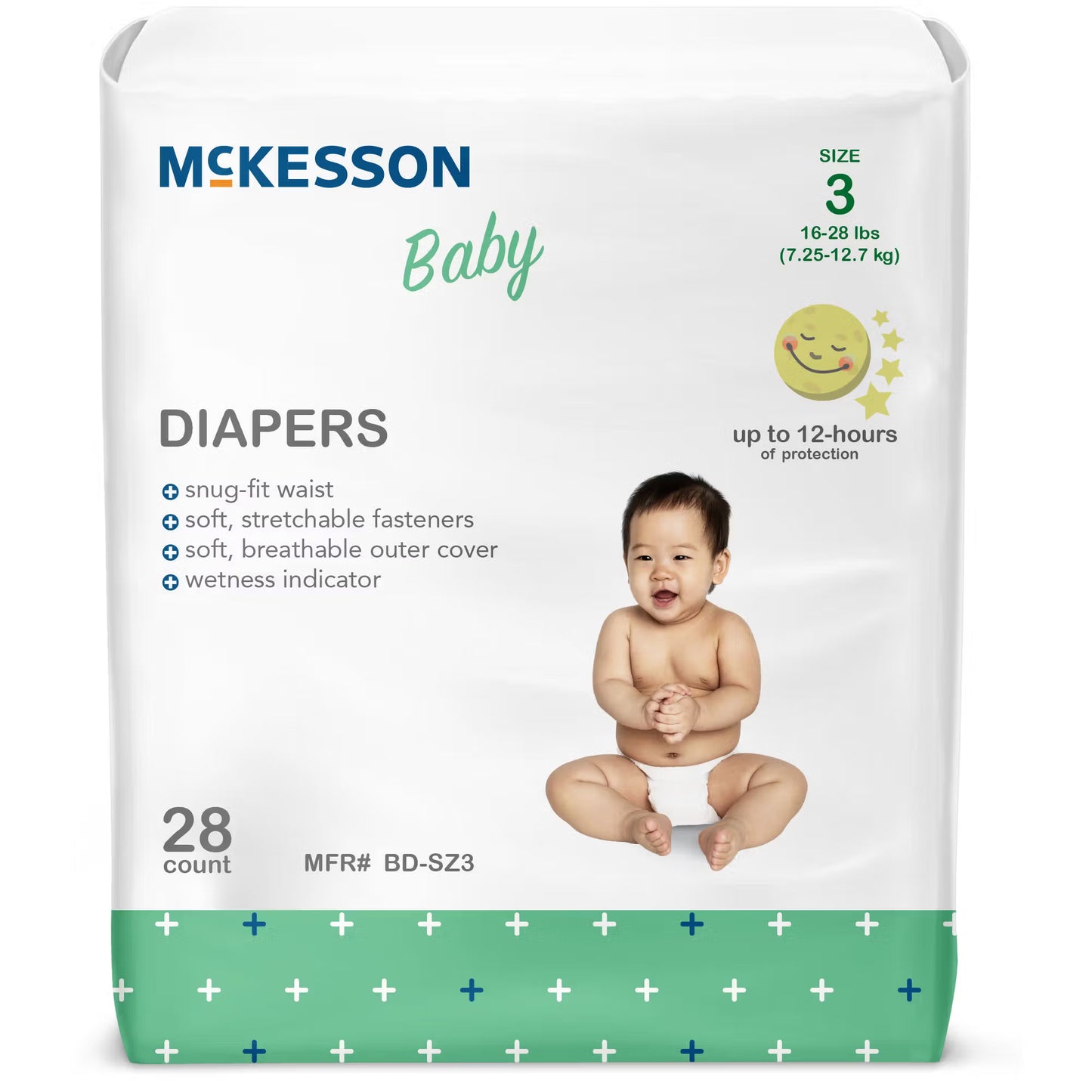 McKesson Baby Diapers, Size 3 for Babies weighing 16 – 28 lbs.