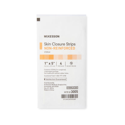 McKesson Nonreinforced Skin Closure Strip, 1 x 5 Inch