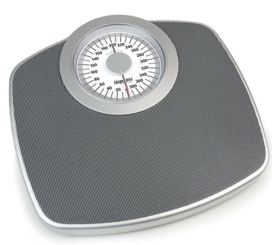 Floor Scale Dial Display 400 lbs. / 181 kg Capacity Gray Analog