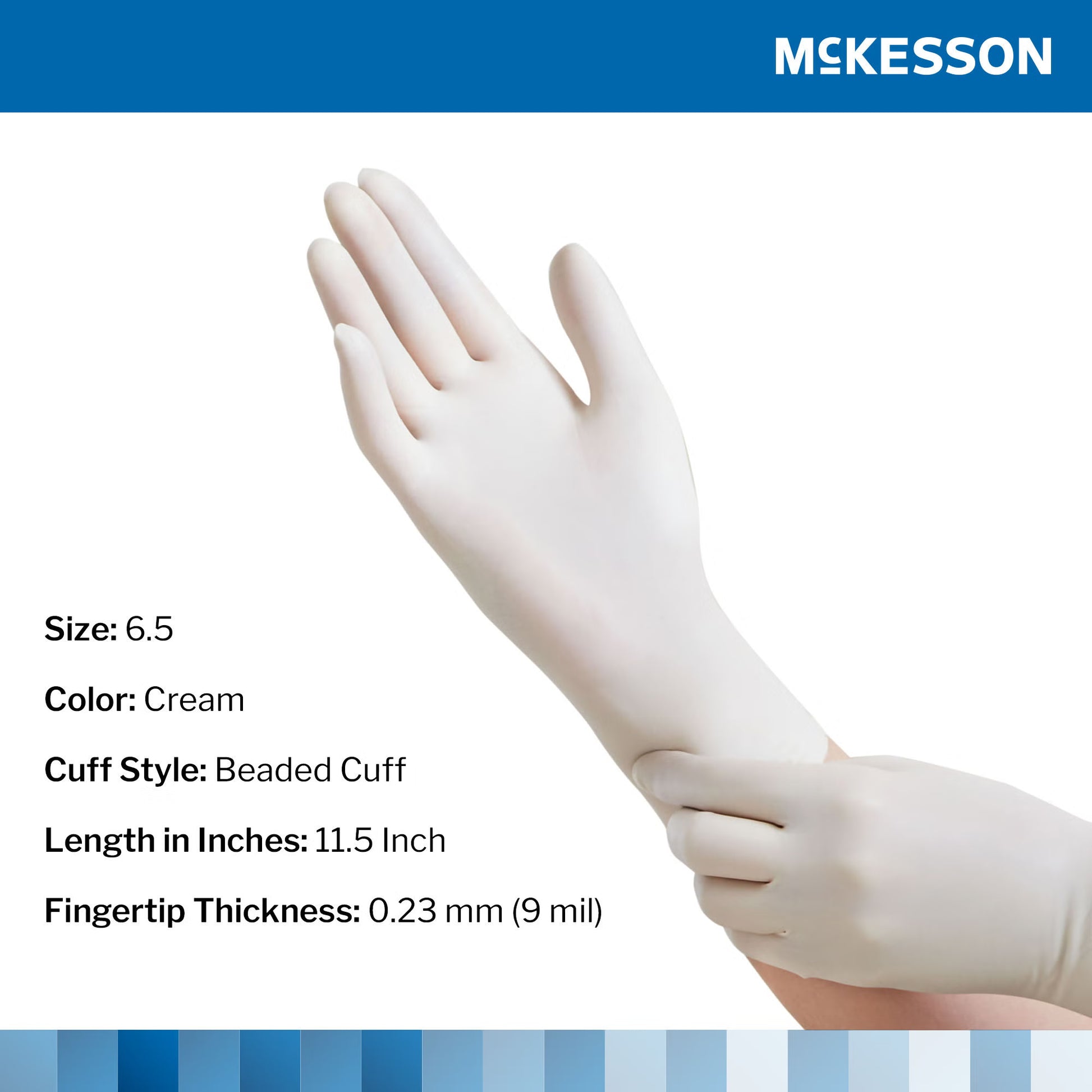McKesson Perry® Performance Plus Surgical Glove, Size 6.5, Cream