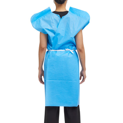 McKesson Patient Exam Gown, One Size Fits Most, Blue