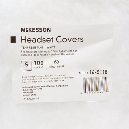 McKesson Sanitary Headset Cover, Small, White