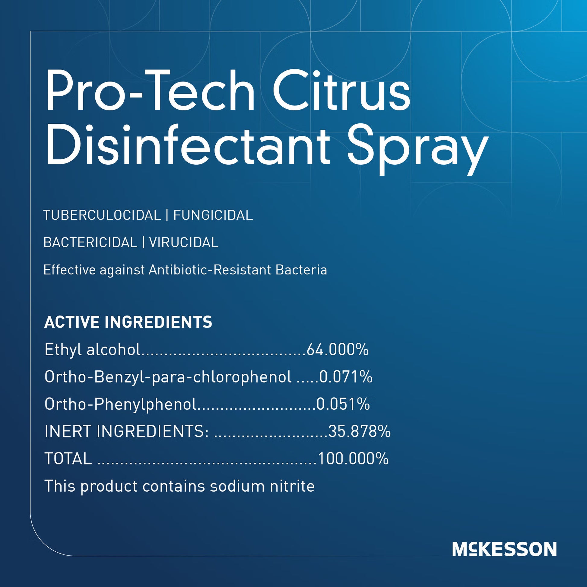 McKesson Pro-Tech Surface Disinfectant Cleaner Alcohol-Based Liquid Citrus Scent