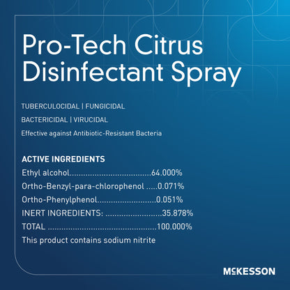 McKesson Pro-Tech Surface Disinfectant Cleaner Alcohol-Based Liquid Citrus Scent
