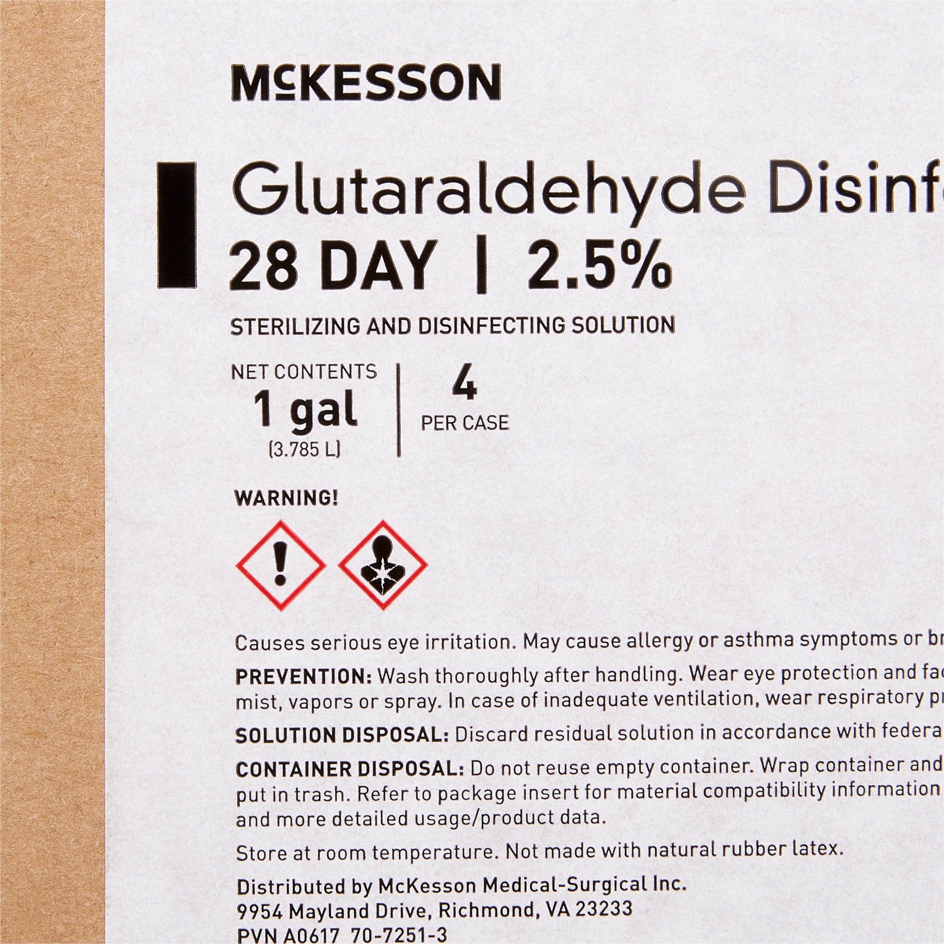 McKesson Glutaraldehyde High Level Disinfectant, 1-gallon Jug