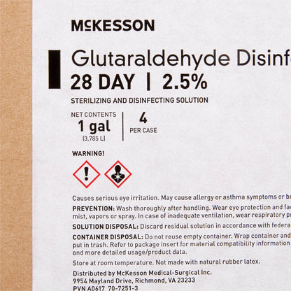 McKesson Glutaraldehyde High Level Disinfectant, 1-gallon Jug