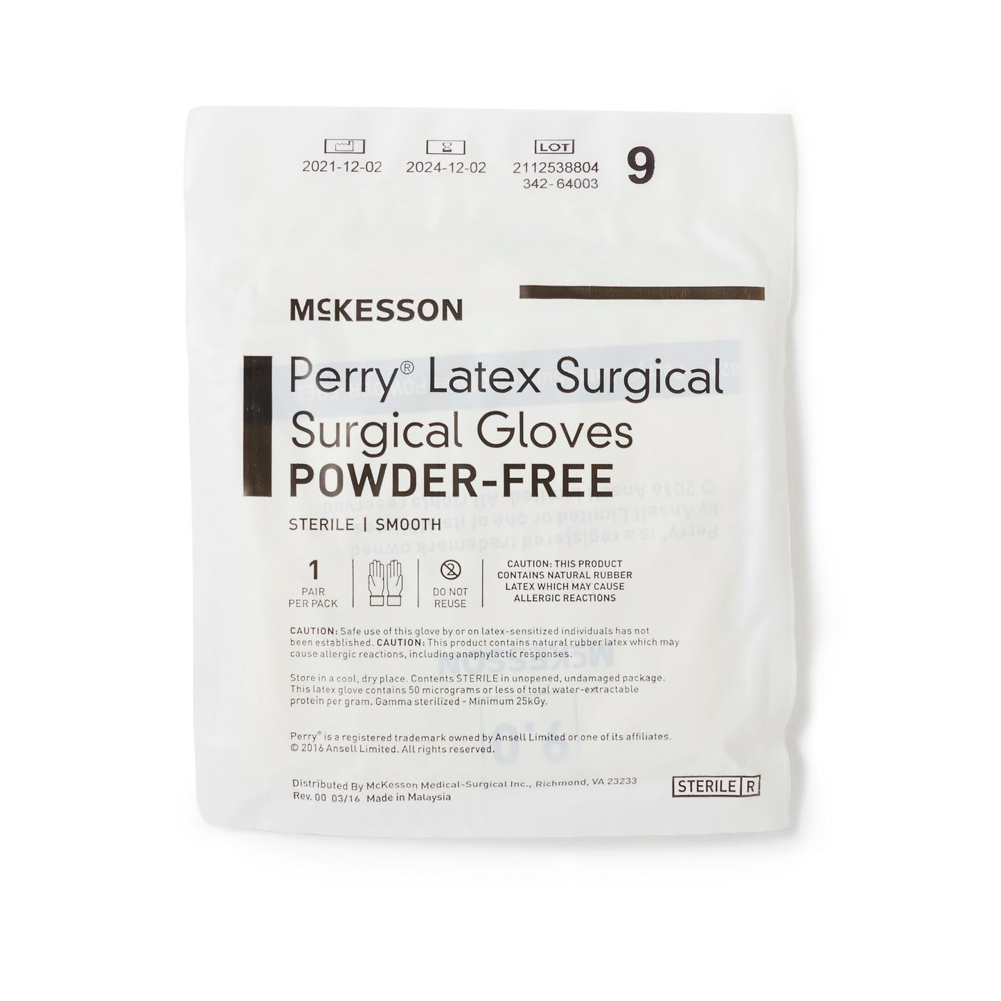 McKesson Perry® Performance Plus Surgical Glove, Size 9, Cream