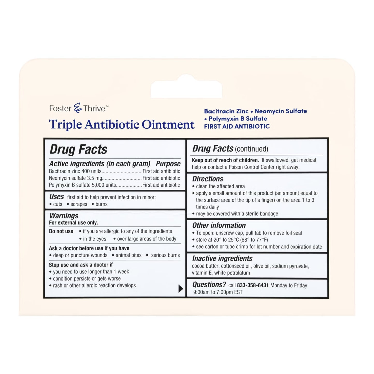 Foster & Thrive™ Triple Antibiotic Ointment