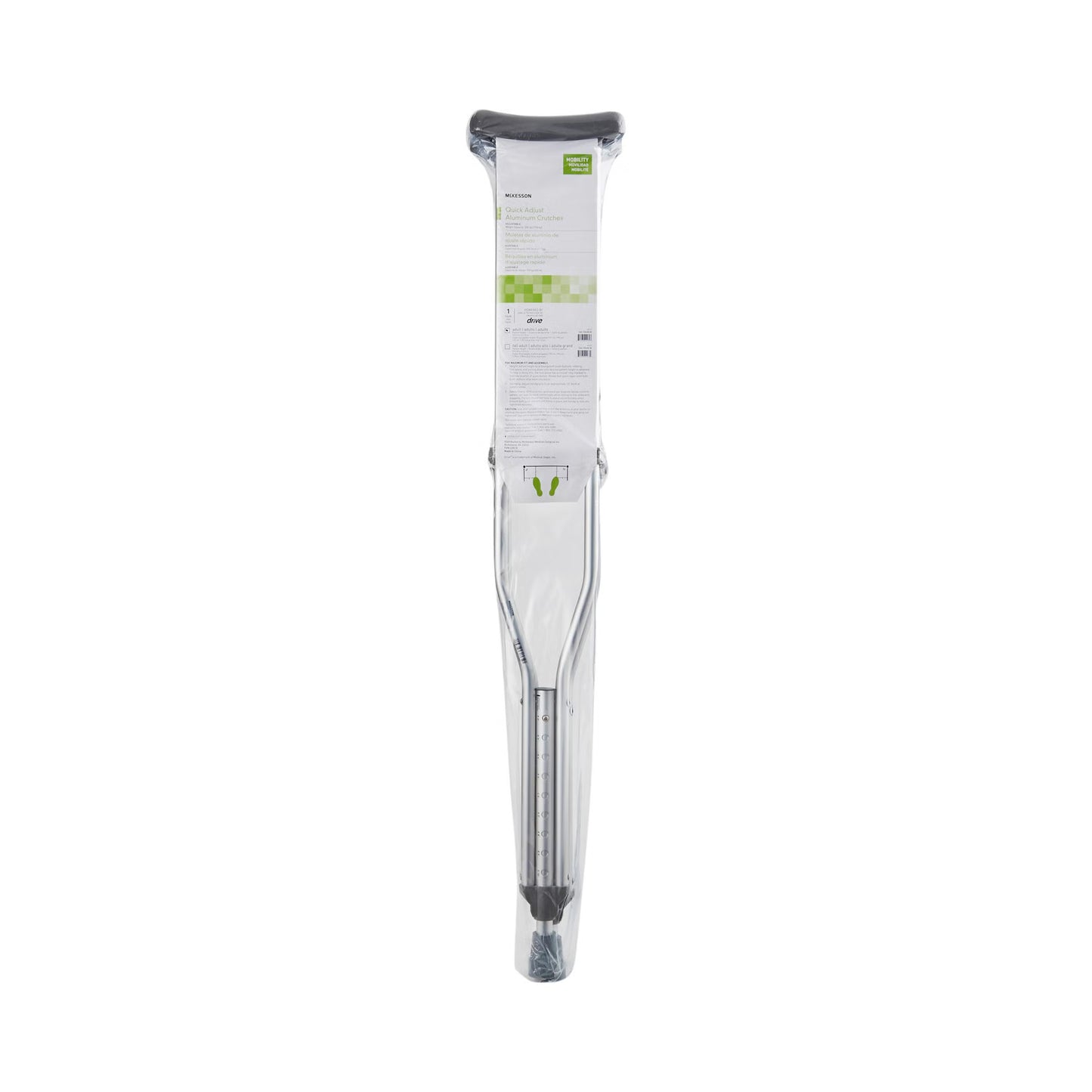 McKesson Underarm Crutches for Adults 5'2" – 5'10"