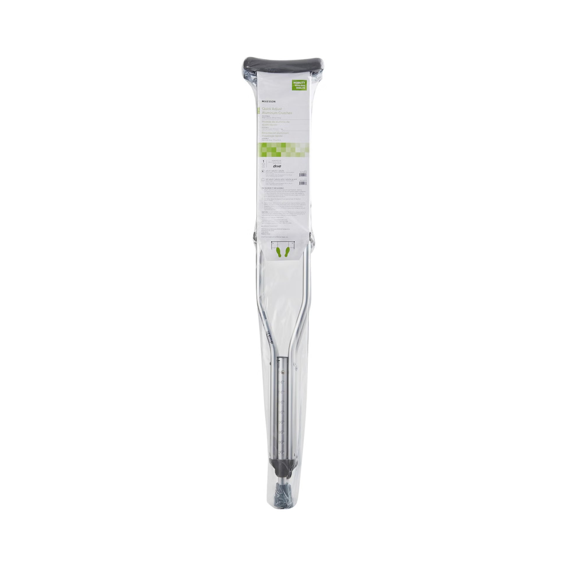 McKesson Underarm Crutches for Adults 5'2" – 5'10"