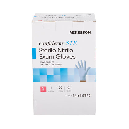 McKesson Confiderm® STR Nitrile Exam Glove, Small, Blue