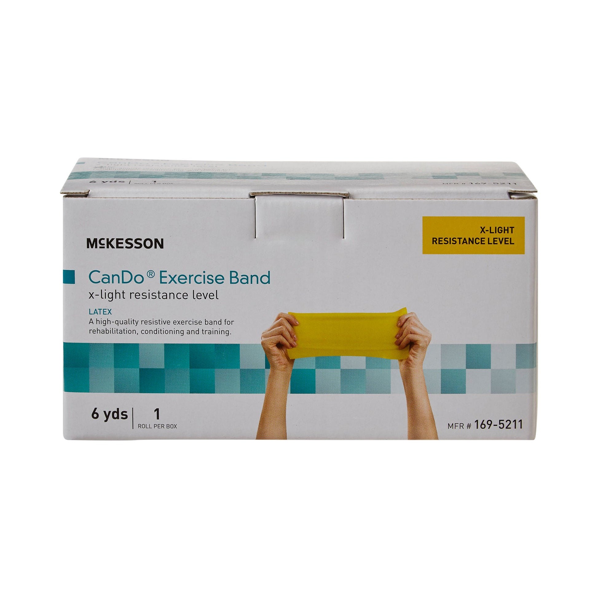 McKesson Exercise Resistance Band, Yellow, 5" x 6 Yard, Extra-Light Resistance