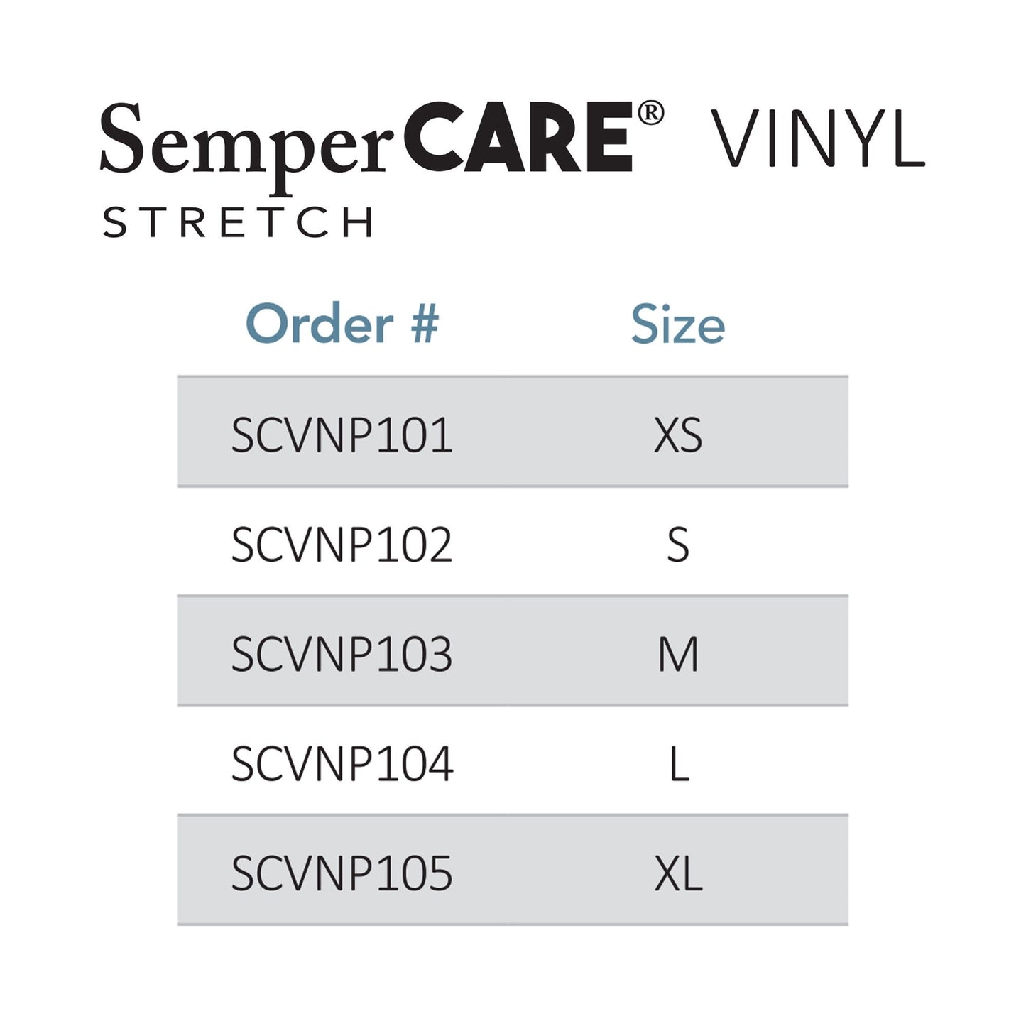 SemperCare® Vinyl Exam Glove, Medium, Ivory