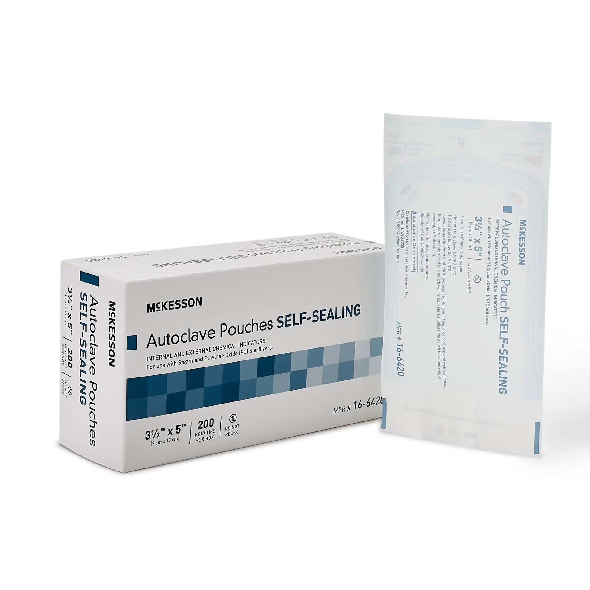 McKesson Sterilization Pouch, 3.5 x 5 Inch