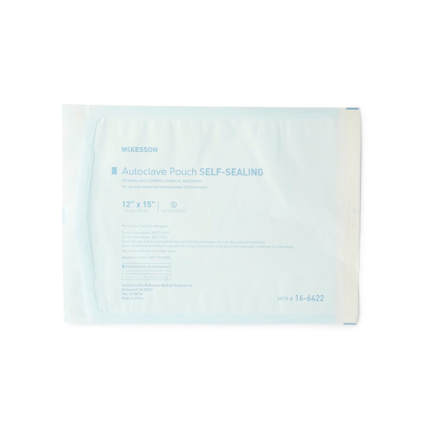 McKesson Sterilization Pouch, 12 x 15 Inch