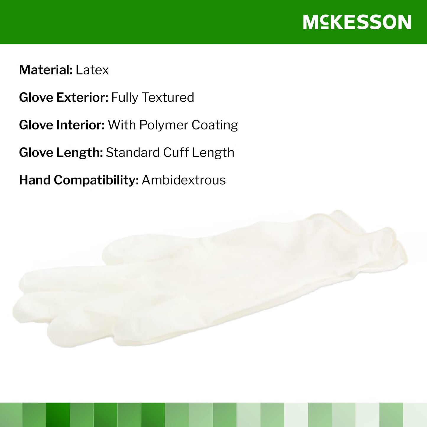 McKesson Confiderm® Latex Exam Glove, Small, Ivory