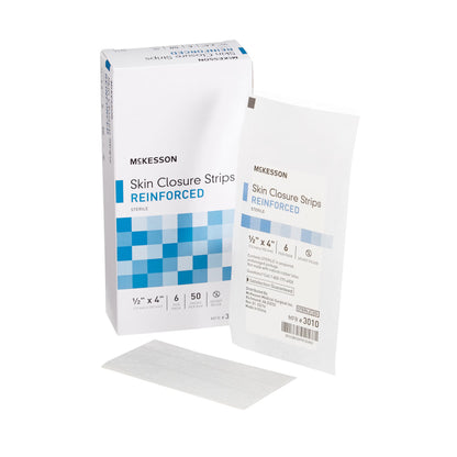 McKesson Skin Closure Reinforced Strip, 0.5 x 4 Inch